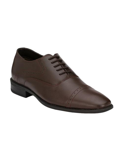 brown leather lace-up oxfords - 15393374 - Very Small Image - 1
