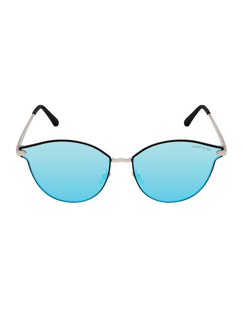 david blake blue cateye uv protected, mirrored sunglass - 15396039 - Very Small Image - 1