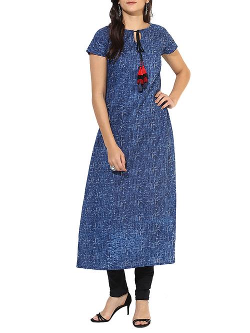 tassels a-line kurta - 15396675 - Very Small Image - 1