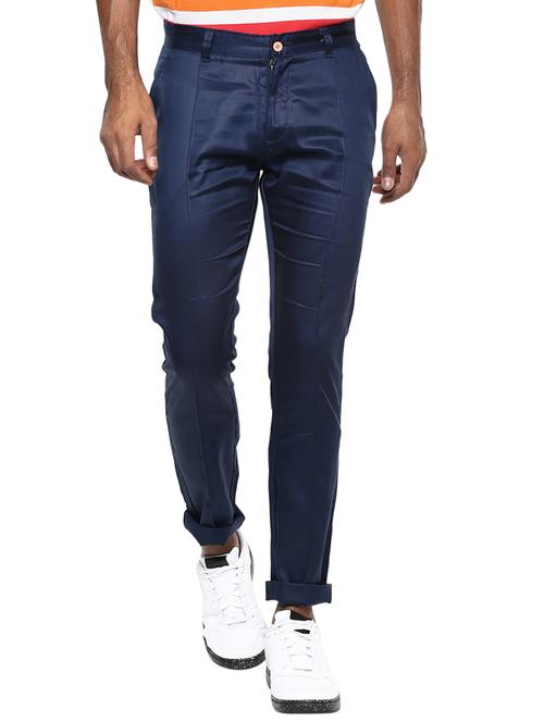 navy blue cotton chinos - 15397274 - Very Small Image - 1
