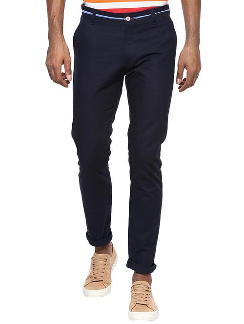 navy blue cotton chinos - 15397276 - Very Small Image - 1
