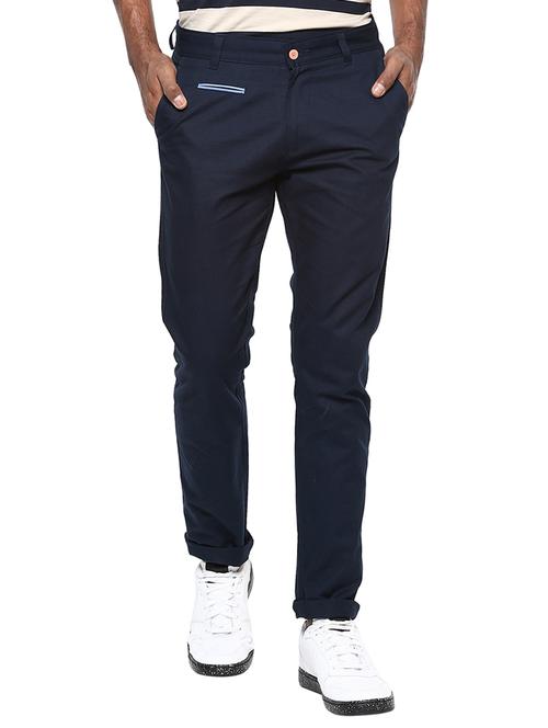navy blue cotton chinos - 15397279 - Very Small Image - 1