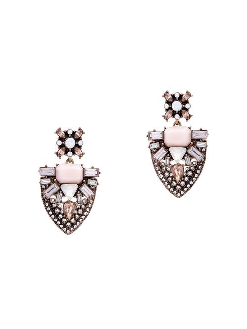 pink crystal drop earrings - 15397344 - Very Small Image - 1