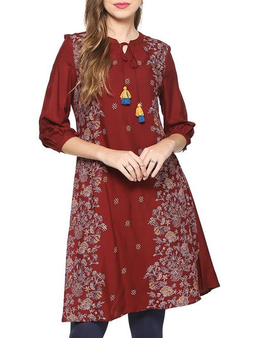 a-line tassels kurta - 15397481 - Very Small Image - 1