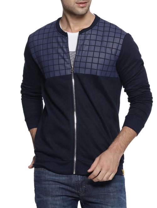 blue cotton casual jacket - 15398669 - Very Small Image - 1