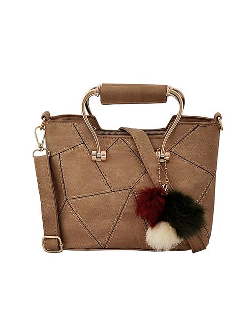 brown leatherette (pu) sling bag - 15398877 - Very Small Image - 1