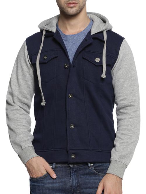 blue cotton casual jacket - 15399002 - Very Small Image - 1