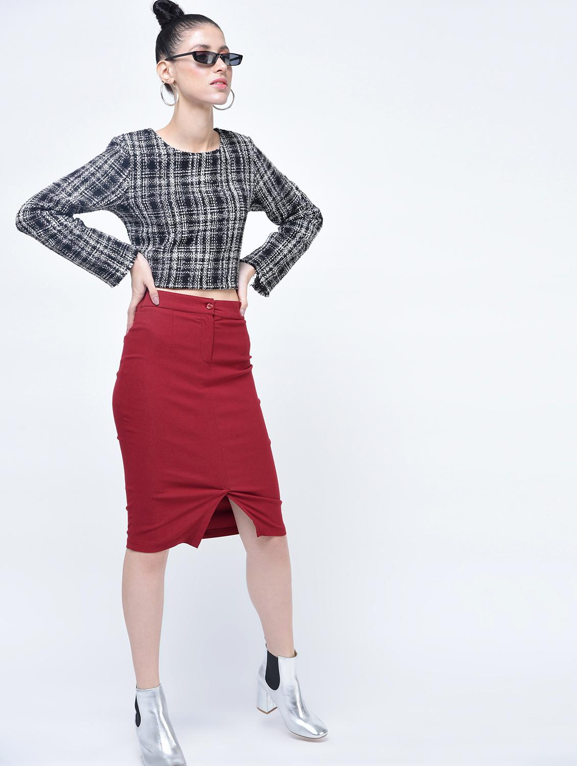 high waist pencil skirt - 15399049 - Standard Image - 2