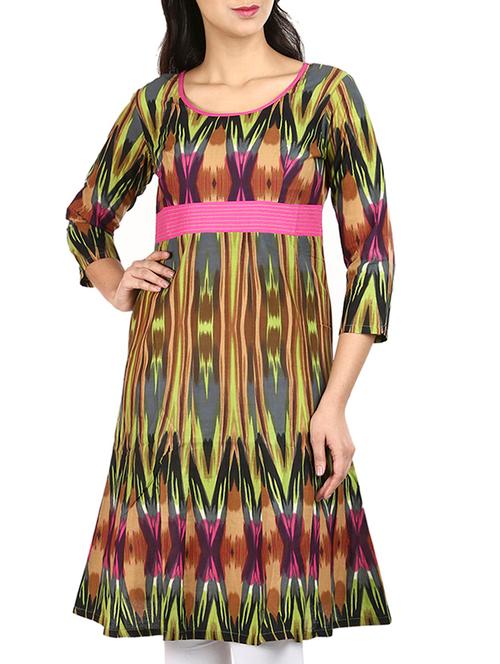 printed a-line kurta - 15399458 - Very Small Image - 1