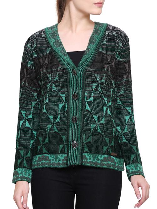 knitted woolen cardigan - 15400149 - Very Small Image - 1