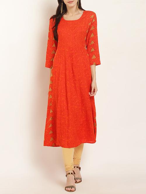 flared printed kurta - 15402336 - Very Small Image - 1