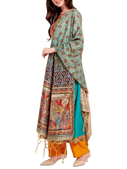 printed dupatta with tassels - 15405977 - Very Small Image - 1