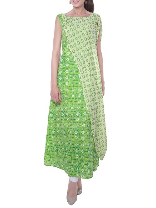 a-line cowl printed kurta kurta - 15406048 - Very Small Image - 1