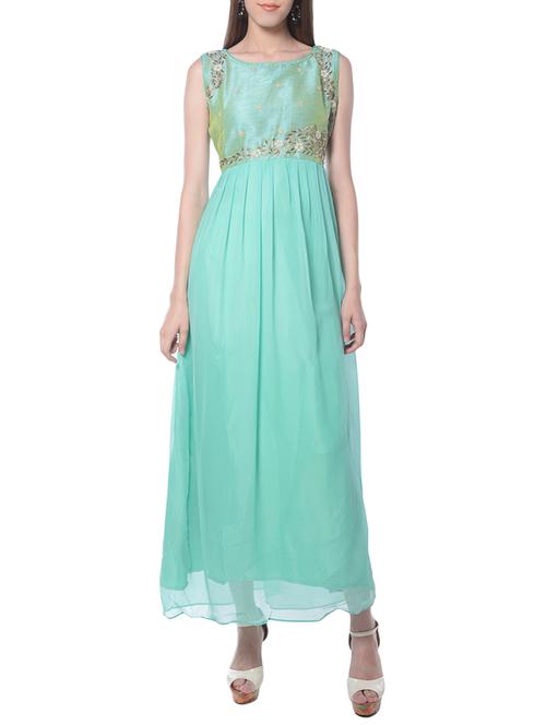 pleated embellished kurta - 15406050 - Very Small Image - 1