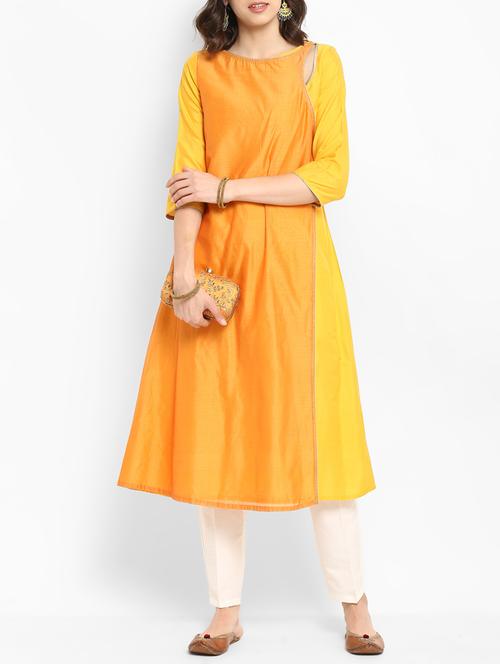 color block a-line kurta - 15406173 - Very Small Image - 1