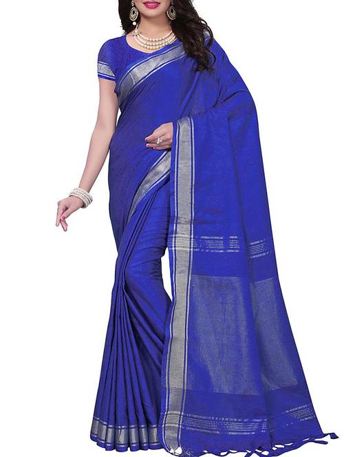 linen maheshwari saree with blouse - 15410847 - Very Small Image - 1