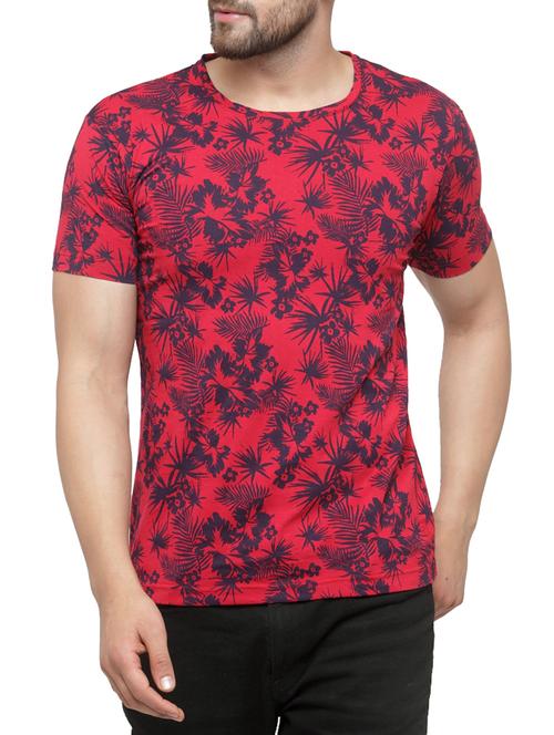 red cotton all over print t-shirt - 15412142 - Very Small Image - 1