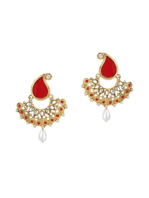 red drop earrings - 15413244 - Very Small Image - 1