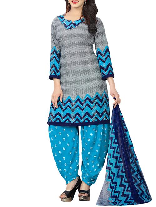 printed unstitched salwar suit - 15414675 - Very Small Image - 1