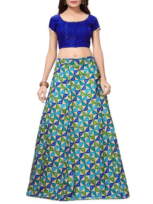 printed flared lehenga - 15415000 - Very Small Image - 1