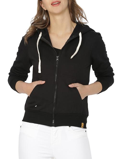 hooded neck solid jacket  - 15416636 - Very Small Image - 1