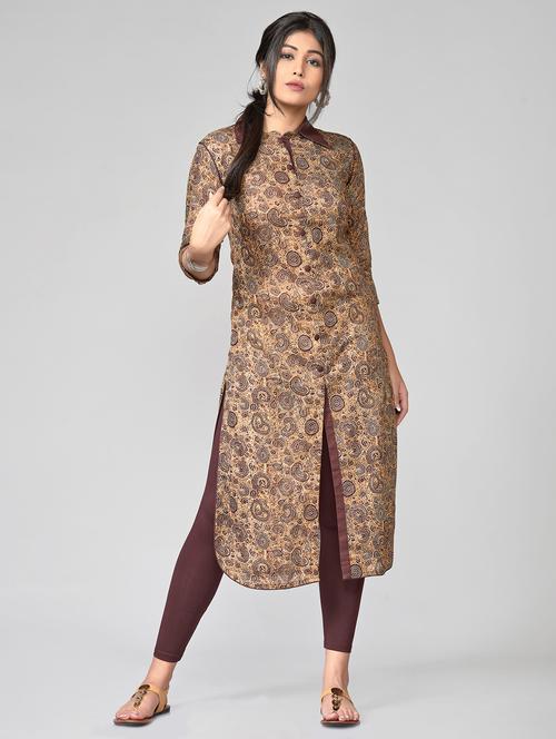 printed straight kurta - 15417242 - Very Small Image - 1