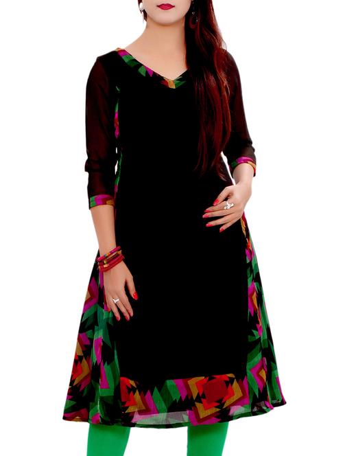 a-line printed kurta - 15417429 - Very Small Image - 1