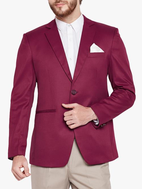 pink cotton casual blazer - 15417730 - Very Small Image - 1