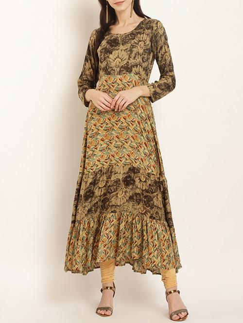 flared printed kurta - 15418400 - Very Small Image - 1