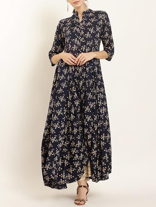 flared printed kurta - 15418410 - Very Small Image - 1