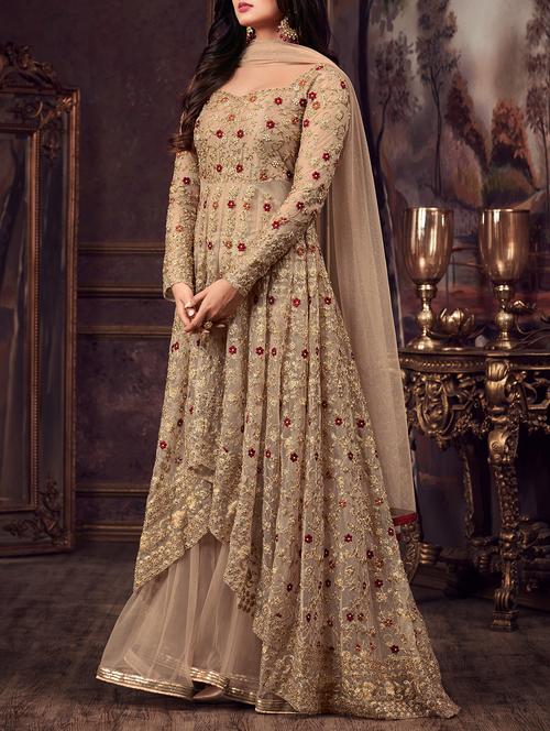 floral embellished high low suit - 15419336 - Very Small Image - 1