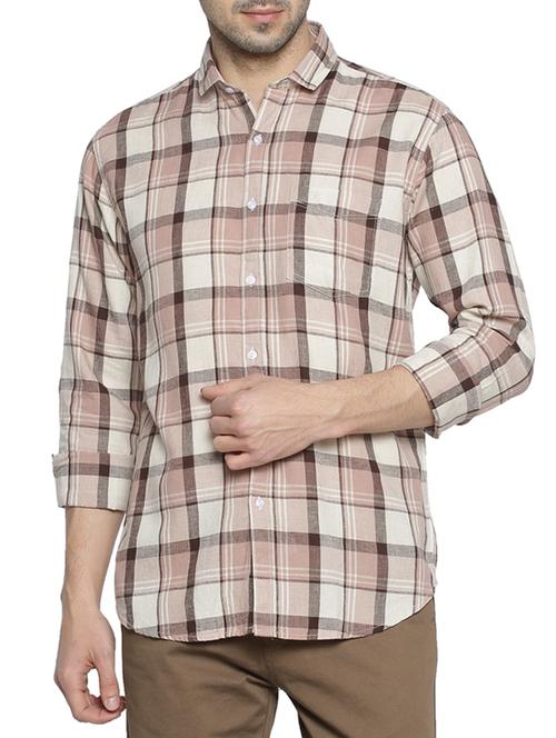 pink cotton casual shirt - 15419463 - Very Small Image - 1