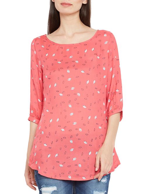 printed rounded hem tunic - 15419508 - Very Small Image - 1