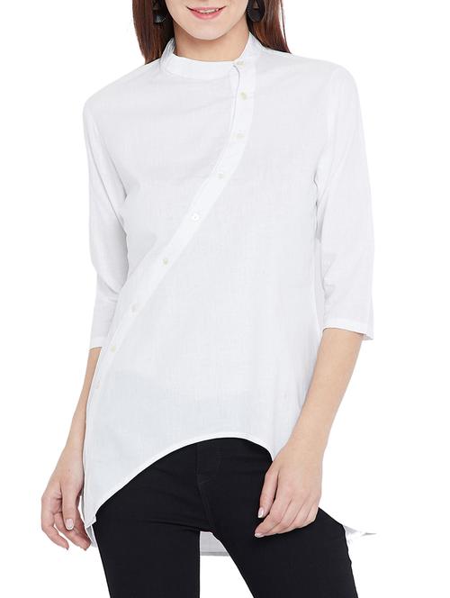 asymmetrical closure high-low tunic - 15419518 - Very Small Image - 1