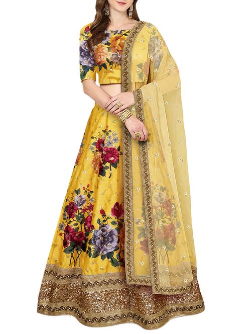 tuscany floral printed lehanga - 15419882 - Very Small Image - 1