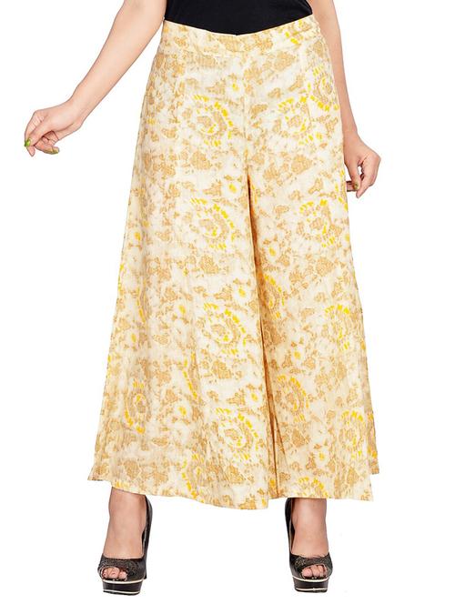 printed flared palazzo - 15420358 - Very Small Image - 1