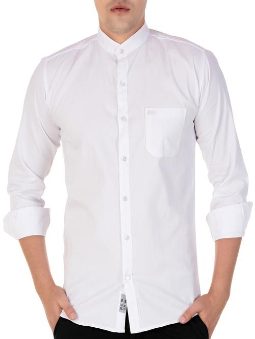 White Cotton Casual Shirt - 15420404 - Very Small Image - 1