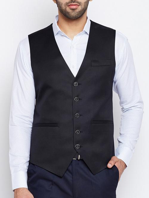 black polyester waist coat - 15421632 - Very Small Image - 1