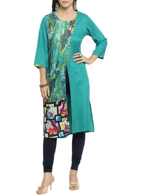 high slit printed kurta - 15421771 - Very Small Image - 1