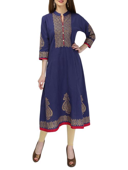 flared printed kurta - 15426566 - Very Small Image - 1