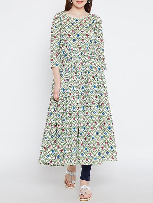 flared printed kurta - 15430047 - Very Small Image - 1