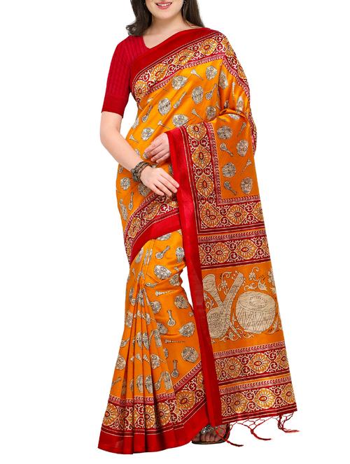 conversational mysore silk saree with tassels with blouse - 15431089 - Very Small Image - 1