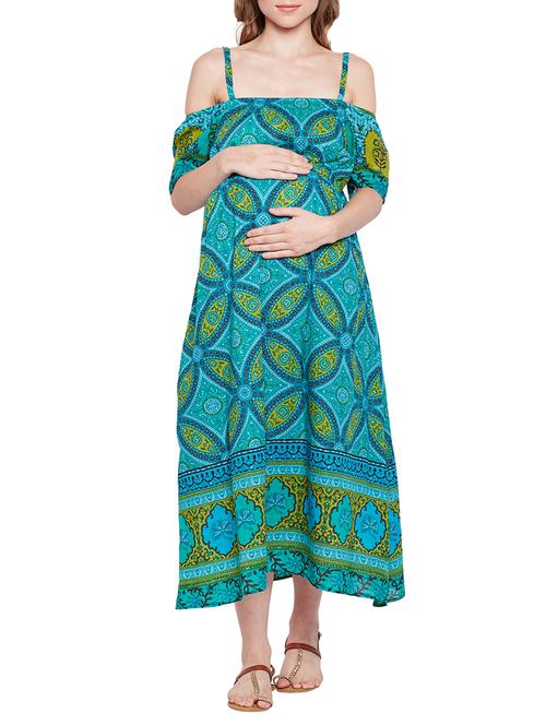 cold shoulder maxi maternity dress - 15431218 - Very Small Image - 1