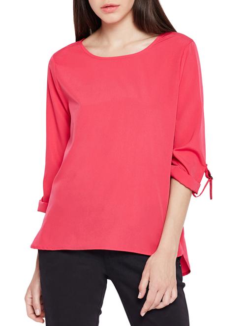 roll-up sleeved high low tunic - 15431289 - Very Small Image - 1