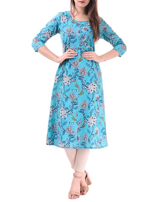 anarkali printed kurta - 15431848 - Very Small Image - 1