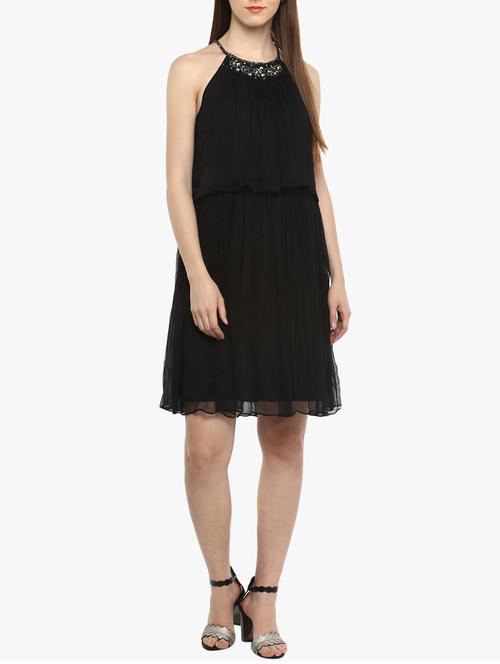 embellished neck layered dress - 15432570 - Very Small Image - 1