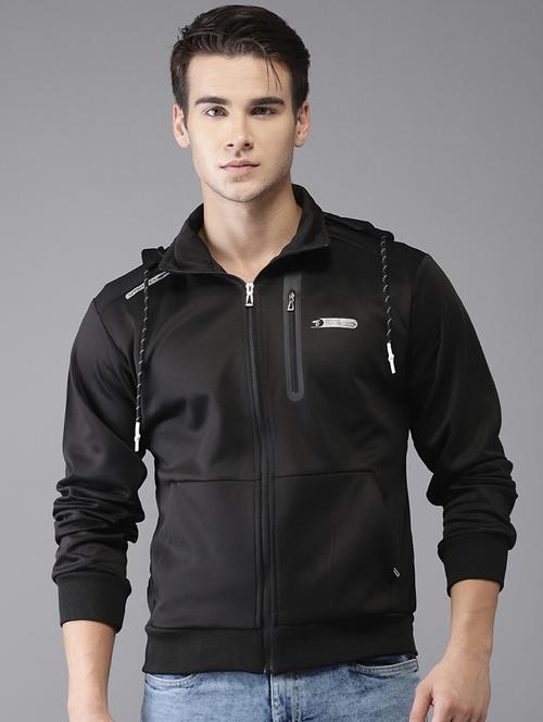 black polyester sweatshirt - 15435974 - Very Small Image - 1