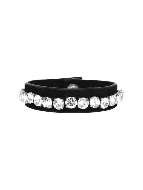 black leatherette bracelet - 15436100 - Very Small Image - 1