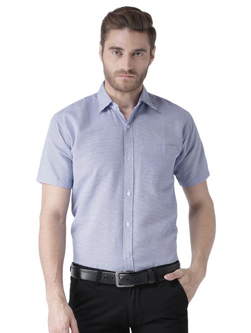 blue khadi cotton casual shirt - 15436274 - Very Small Image - 1