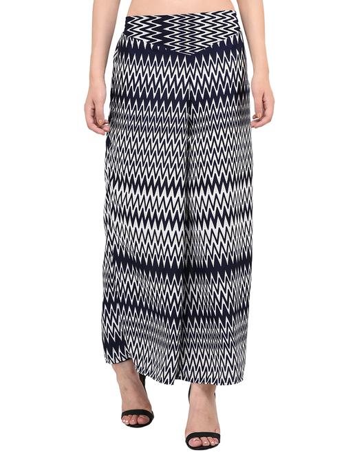 chevron flared palazzo - 15436289 - Very Small Image - 1